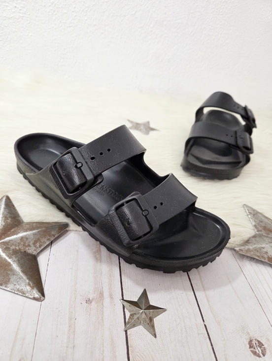 Birkenstock Shoes - Birkenstock Arizona Essentials EVA sandal black double buckle light women's sz 7